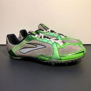 Womens BROOKS PR MD 54.26 Green Middle Distance Track Running Shoes / Size 9